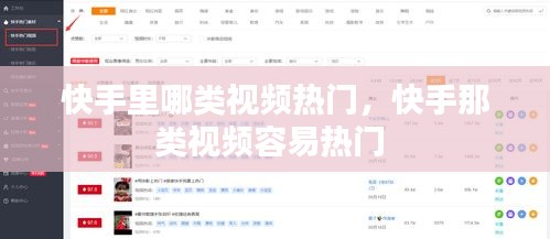快手里哪类视频热门，快手那类视频容易热门 