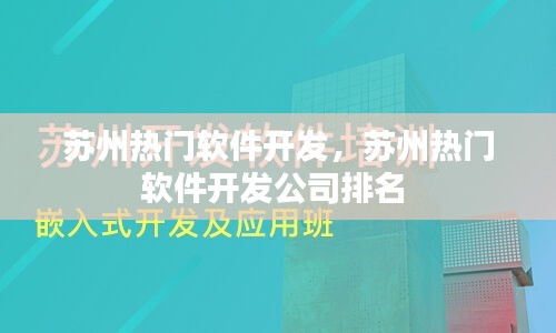 苏州热门软件开发，苏州热门软件开发公司排名 