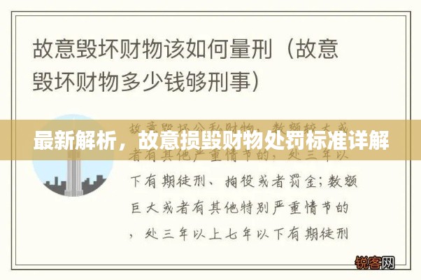 最新解析，故意损毁财物处罚标准详解