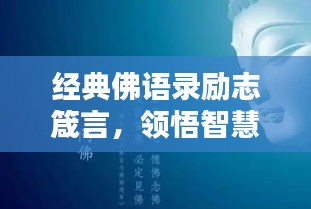 经典佛语录励志箴言，领悟智慧，启迪人生之路