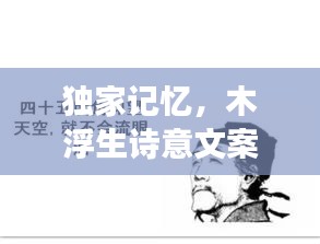 独家记忆，木浮生诗意文案，韵味深长