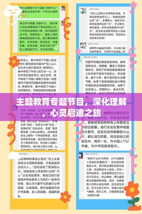 主题教育专题节目，深化理解，心灵启迪之旅